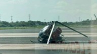 Helicóptero se estrella en el aeropuerto de Ciudad del Carmen en Campeche