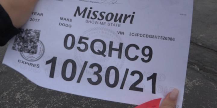 Tag, you’re out: Missouri doing away with temporary license tags, citing millions in losses