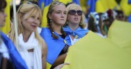 Photos show Europeans marking Ukraine’s Independence Day