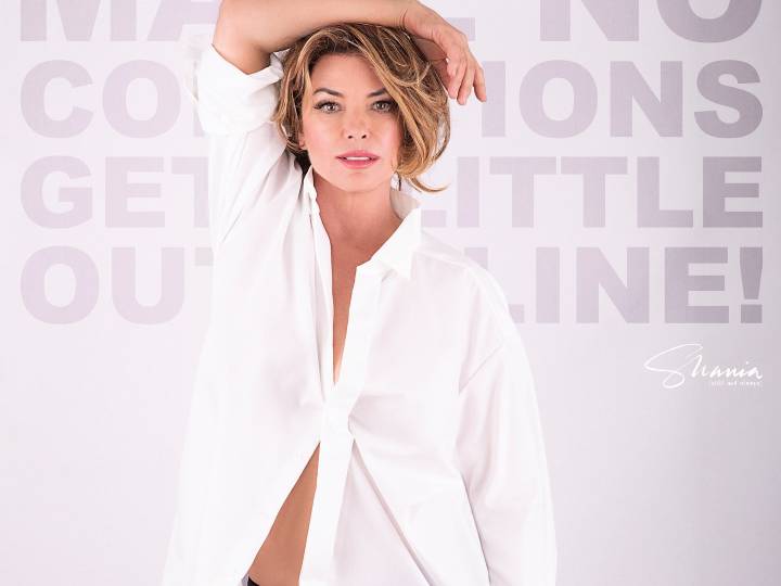 Shania Twain strips down to her underwear as she celebrates turning 60