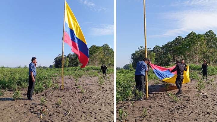 Gobierno reclama por colocación de bandera colombiana en isla Chinería