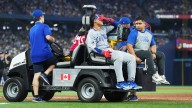 Cubs catcher Miguel Amaya carted off after injuring ankle