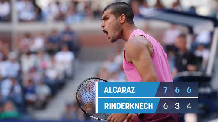 Alcaraz pone la directa: aplaca a Rinderknech y ya está en cuartos del US Open