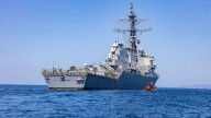 US warships sail in vicinity of disputed shoal where Chinese ships collided