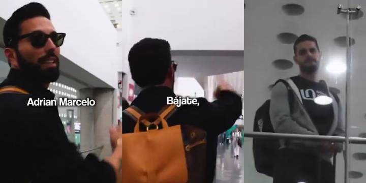 Poncho de Nigris se encuentra a Adrián Marcelo en un aeropuerto y lo tacha de cobarde: “Bájate”