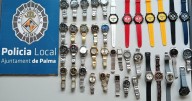 La Policía Local incauta 40 imitaciones de relojes de lujo en Playa de Palma