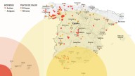 ¿Cómo avanzan los incendios del verano en España? Este es el mapa con los fuegos activos