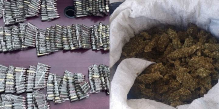 Decomisan más de mil 800 cartuchos y 30 kilos de aparente marihuana dentro de una camioneta en Chihuahua