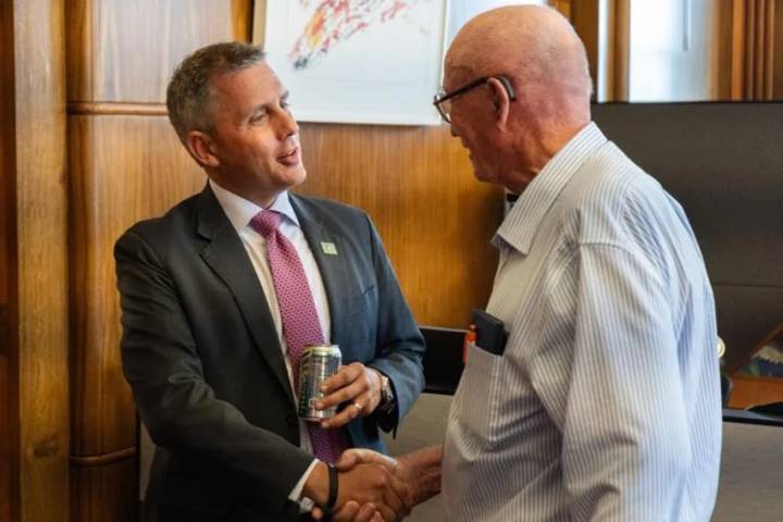 Keeping with tradition, man has met every North Dakota governor since 1940