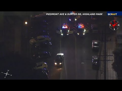Police standoff unfolds after chase with armed man in Los Angeles