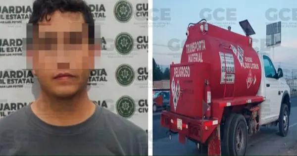 Capturan a sujeto con huachicol
