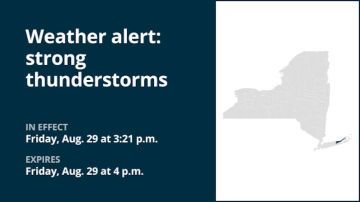 NY weather: Thunderstorms with pea-sized hail in Suffolk County Friday – gusts to hit 30 mph