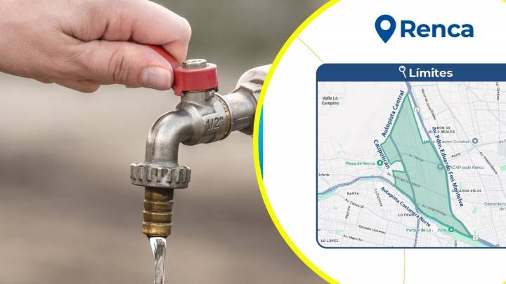 Megacorte de agua en la comuna de Renca: Revisa el mapa de las zonas afectadas