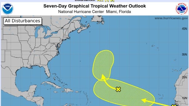 Heavy rains in forecast for parts of Florida as NHC watches 2 systems