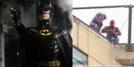 Batman y Superman visitaron a pacientes en San Borja a pocas horas del Día del Niño