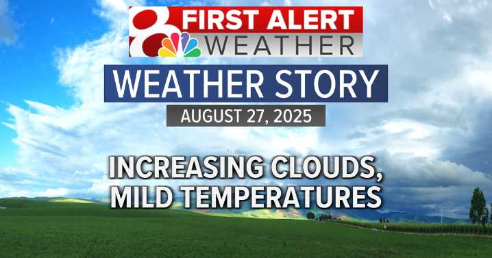 Increasing clouds, mild temperatures into the weekend