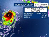 Hurricane Erin, back to Category 4, prompts evacuations in Outer Banks, but storm forecasted to stay offshore