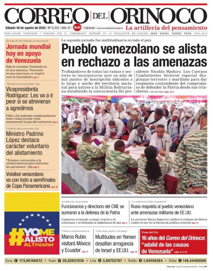 Edición Impresa Correo del Orinoco N° 5.255