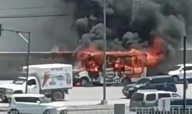 Arde puesto de burritos en la Santiago Blancas e Independencia