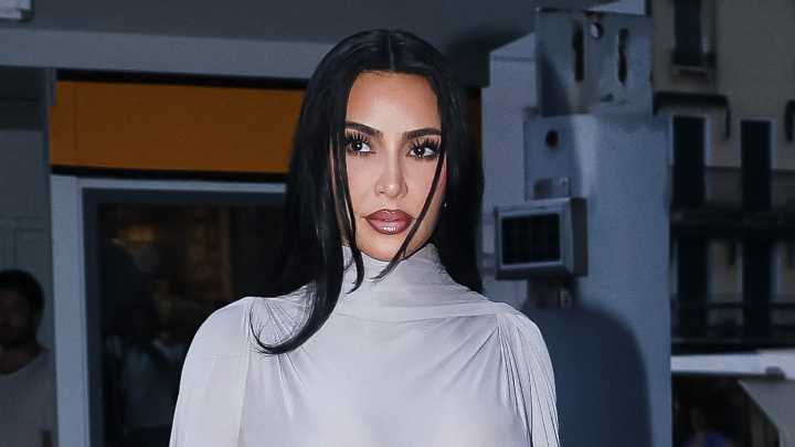 Kim Kardashian’s gray jumpsuit leaves fans divided as it drapes over her crotch in ‘very awkward’ way at Venice event