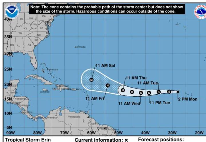 Quintana Roo: nace la tormenta tropical ‘Erin’ en el Atlántico oriental