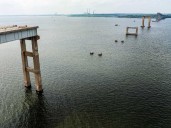 Explosion on cargo ship closes Baltimore shipping channel