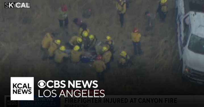 Firefighter suffers major injuries after truck rolls 120 feet down hillside near Canyon Fire