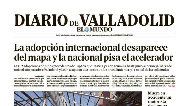 Portada de Diario de Valladolid del 11 de agosto de 2025