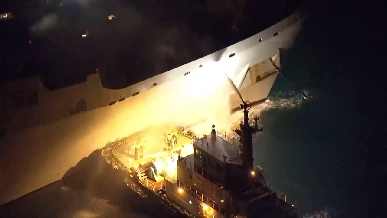 Fire on US warship in Japan leaves 2 sailors with minor injuries, Navy says