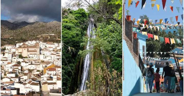 El ‘triángulo misterioso’ de Málaga pueblos con cascadas de 20 metros, casas azules y leyendas de oro