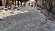 La calle de la Iglesia de Patiño (Murcia) estrena adoquín