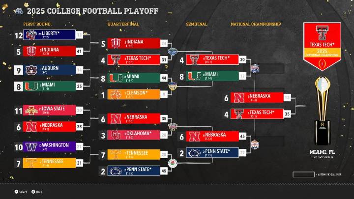 Simulating the season using EA Sports College Football 26