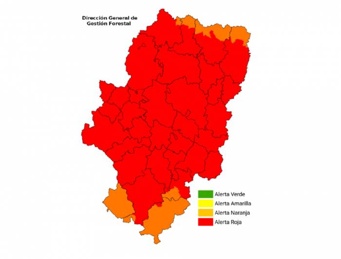 Casi todo Aragón en alerta roja por peligro de incendios forestales
