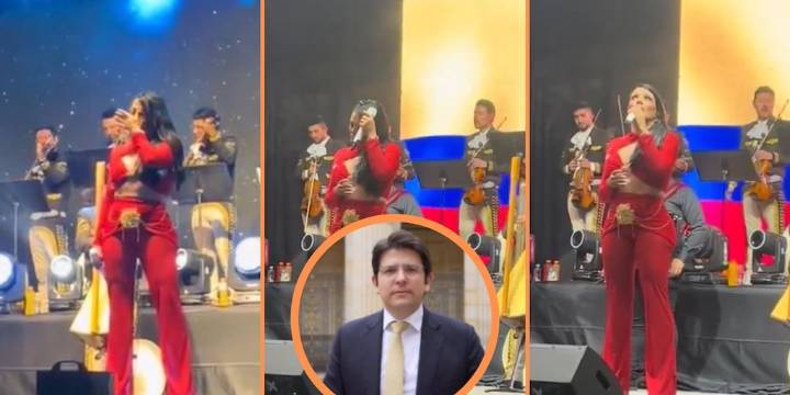 Marbelle lloró en pleno escenario al recordar a Miguel Uribe Turbay: “Esta era una de sus canciones favoritas”