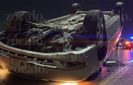 Detienen a ebrio tras protagonizar accidente con volcadura al sur de Saltillo