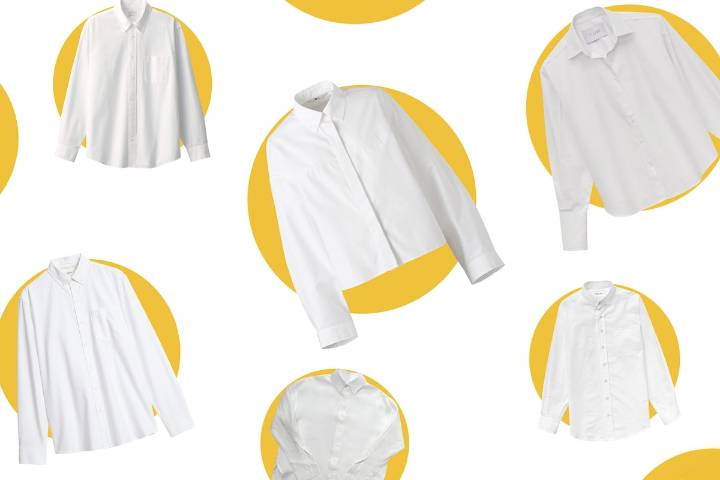 Classic white button-up shirts are an easy choice for work or the weekend