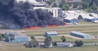 Aviones chocan en Montana y provocan incendio en aeropuerto de Kalispell
