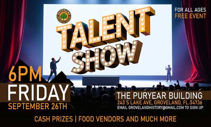 to Host Community Talent Show (Sept 26)