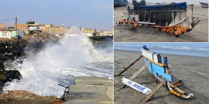 Oleaje anómalo destruye embarcaciones en Pimentel: pescadores quedan sin herramientas de trabajo y con grandes pérdidas económicas