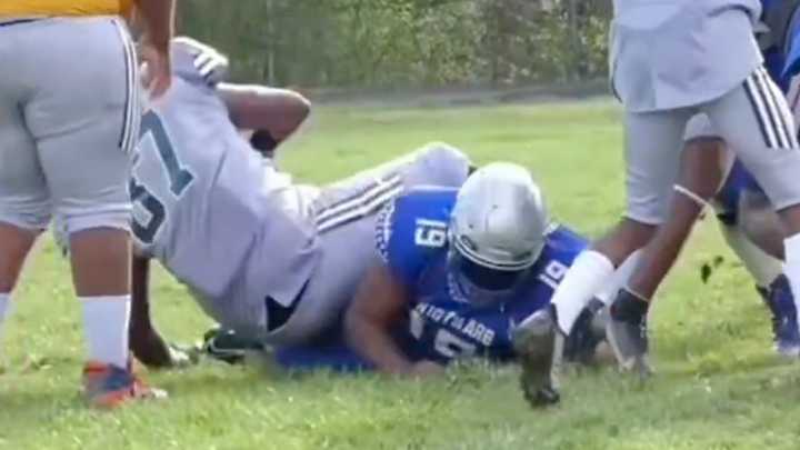 Brutal 37U and 40U football leagues go viral for being 'most brutal sport ever' with bone crunching tackles and plays