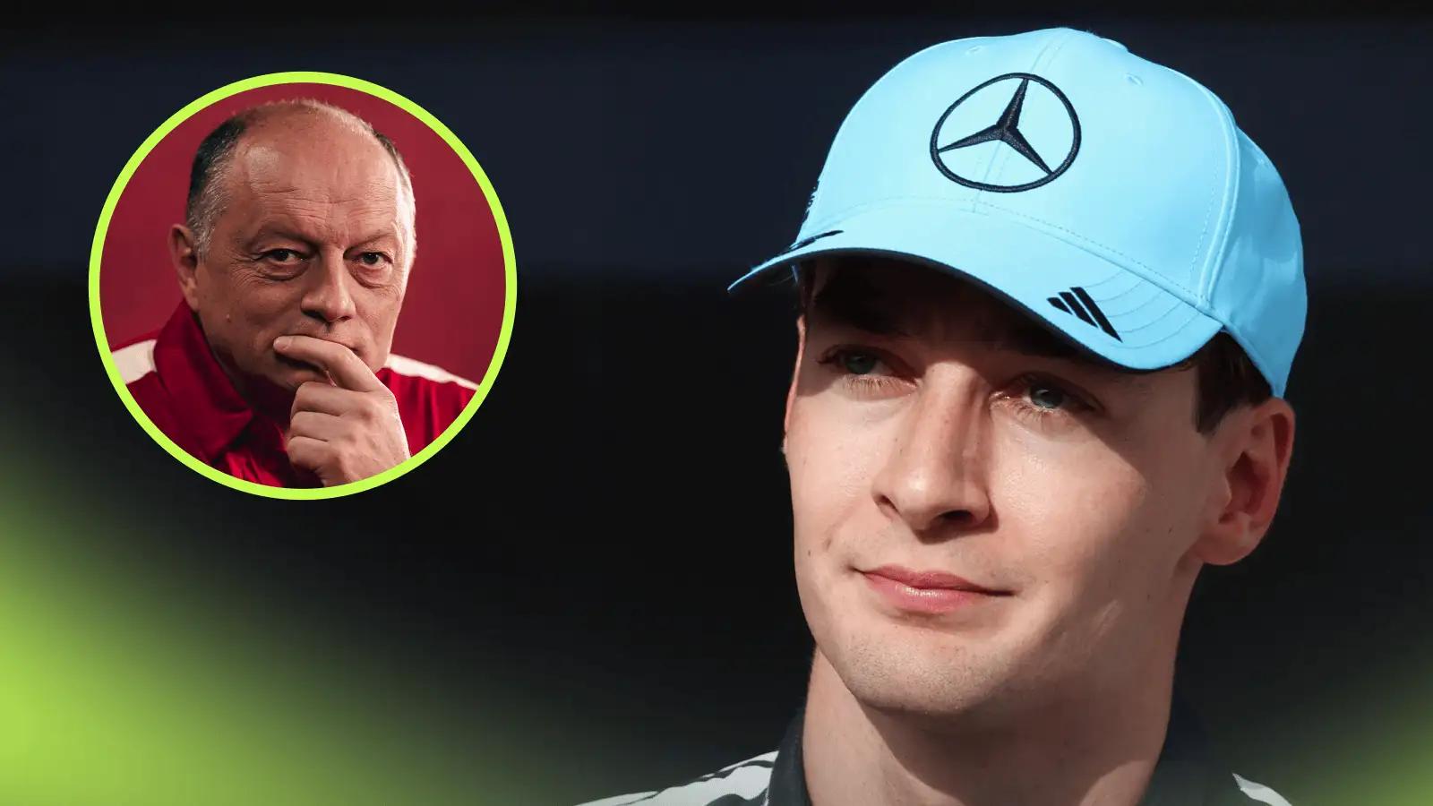 George Russell theory branded ‘crazy’ as big Ferrari mystery thickens