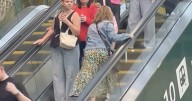 Edinburgh Waverley commuters baffled as woman struggles up the down escalator