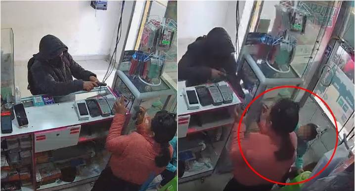 Ica: niña aterrorizada y en medio del llanto fue testigo de violento asalto con arma de fuego