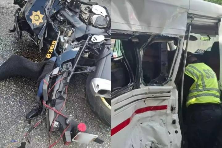 Choque entre moto de la SSP y unidad de transporte público deja 12 personas lesionadas en Mérida