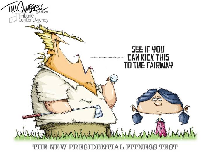 Cartoon: The new presidential fitness test