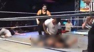 Hijo del excampeón de UFC Rampage Jackson desata violencia en función de lucha libre