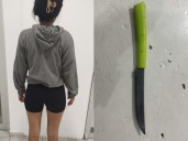Capturan a Lupita por querer matar a su madre con un cuchillo en Aguascalientes