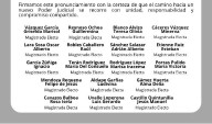 Magistradas y Magistrados Electos refrendan respaldo al liderazgo de su compañera de Tania Contreras