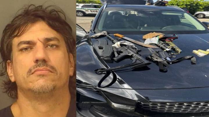 Arrestan en aeropuerto de Florida a sospechoso hispano con un rifle de asalto cargado y cuchillos
