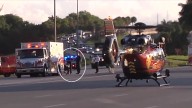 Off-duty firefighters describe saving motorist from fiery crash on I